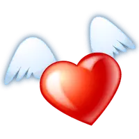 Heart with Wings - romance - heart - Lossless PNG