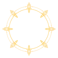 Golden Circular Decorative Pattern - gold - No Background PNG