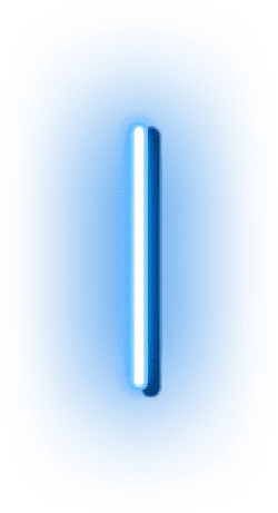 Blue Light Tube - minimalist - PNG