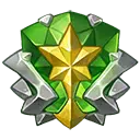 Green Gem Star Badge - star - Free PNG