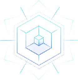 Hexagonal Cube - futuristic - High Resolution PNG