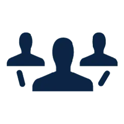 Three Blue Human Icons - human - Lossless PNG