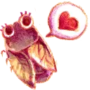 Insect with Heart-shaped Bubble - heart shape - High Resolution PNG