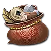 Treasure Chest - gold coins - scroll - High Resolution PNG