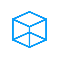 Blue Cube - line - No Watermark PNG