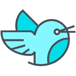 Blue Bird - simple - cartoon - Lossless PNG