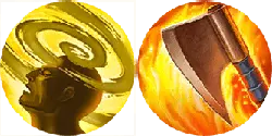 Spiral Skull and Axe - magic - Transparent Layer PNG