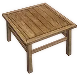 Wooden Coffee Table - practical - PNG