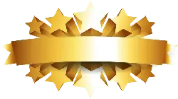 Gold Star Decorative Ribbon - ribbon - Free PNG