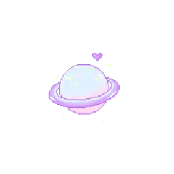 Pixel Art Saturn - space - PNG Images