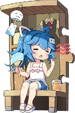 Blue Hair Girl - little girl - Lossless PNG