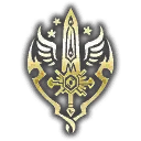 Sword Emblem - gold - Transparent Background PNG