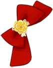 Red Bow - hair accessory - decoration - High Resolution PNG