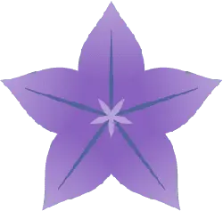 Morning Glory - pentagram - Transparent Layer PNG