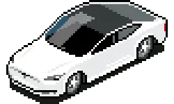 Pixel Art Car - vehicle - Transparent Layer PNG