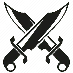 Crossed Swords - weapon - symbol - Transparent Background PNG