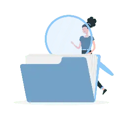 Girl in Folder - folder - No Background PNG