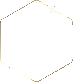 Gold Hexagon - shining - Free PNG