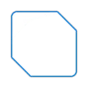 Blue Irregular Polygon - graphic design - Transparent Layer PNG