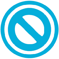Prohibition Sign - sign - blue - Transparent Layer PNG