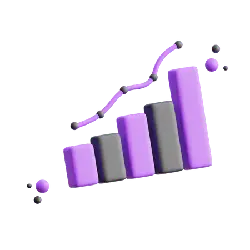 Purple Bar Chart - growth - Free Download PNG