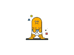 Yellow Character - lines - PNG Images