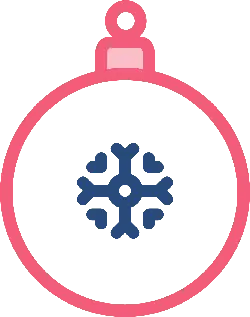 Christmas Ornament - pink - No Watermark PNG