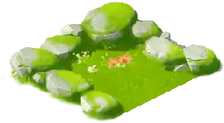 Green Grassland with Stone Group - green - PNG