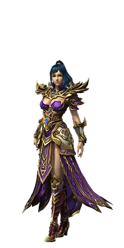 Purple Gold Warrior - fantasy - Free Download PNG