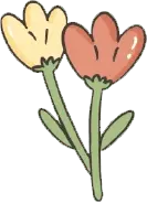 Two Flowers - painting - Transparent Layer PNG