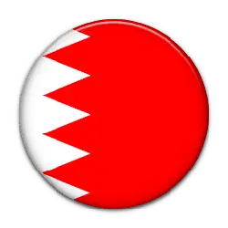 Bahrain Flag Button - red - Free PNG
