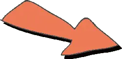Orange Arrow - line - No Background PNG