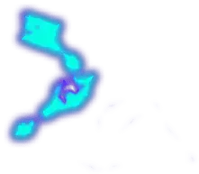 Blue Glowing Object - Transparent Layer PNG