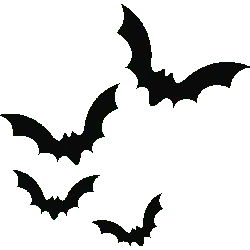 Bats - outline - PNG Images