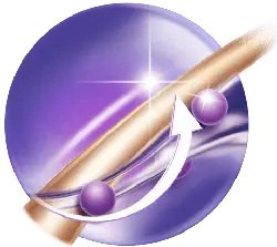 Purple Planet with Beam - particles - Transparent Layer PNG