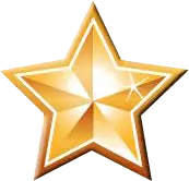Gold Star - gold - glowing - PNG