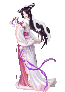 White Fox Fairy - long hair - Free PNG