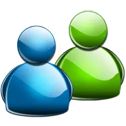 Blue and Green Two Person Icon - icon - No Watermark PNG