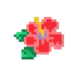 Pixel Flower - pink - High Resolution PNG