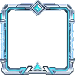 Blue Gemstone Frame - futuristic - No Watermark PNG
