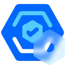 Blue Hexagon Logo - Transparent Background PNG