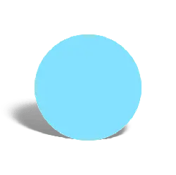 Light Blue Circle - design element - Transparent Background PNG