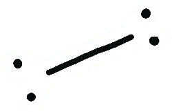 Bone Shape Pattern - graphic design - High Resolution PNG