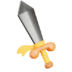 Plastic Sword - orange - PNG Images