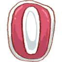 Number Zero - cartoon - No Background PNG