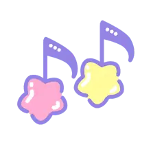 Music Note Cotton Candy - sweet - High Resolution PNG
