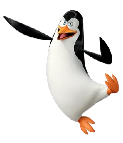 Jumping Penguin - happy - No Background PNG