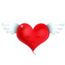 Heart with Wings - shining - High Resolution PNG