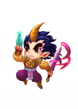 Blue-Haired Demon King - magic - Free PNG