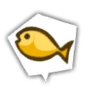 Small Yellow Fish - simple - PNG